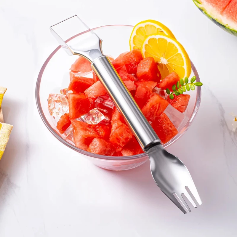 LMM double head stainless steel dicing splitter household melon fork spoon kitchen dual purpose
LMM double head stainless steel dicing splitter household melon fork spoon kitchen dual purpose