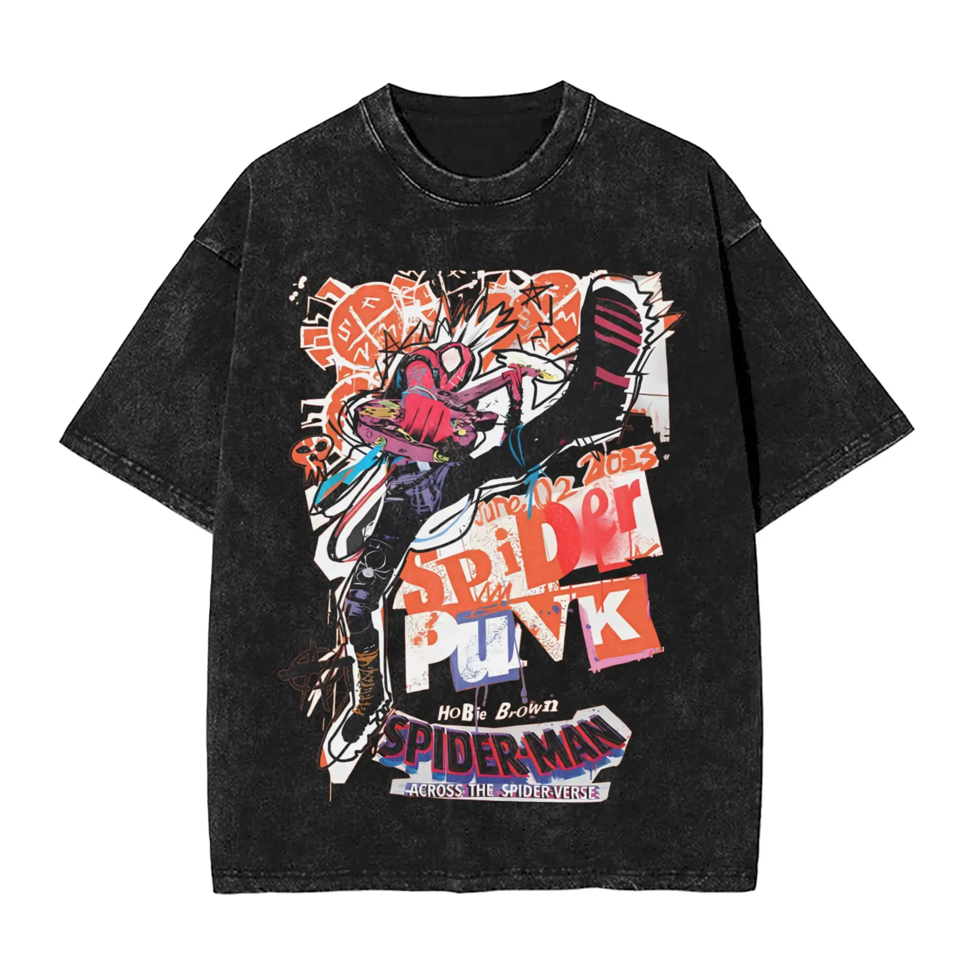 Футболка для пар Across the Spider Man Verse Spider Punk Washed Футболки Трендовые летние футболки Y2K Веселая свободная одежда Плюс Размер 2XL
Футболка для пар Across the Spider Man Verse Spider Punk Washed Футболки Трендовые летние футболки Y2K Веселая свободная одежда Плюс Размер 2XL