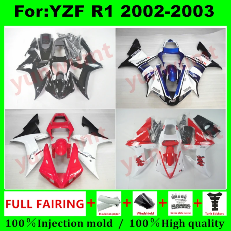 Motorcycle Injection mold full Fairing Kit fit Bodywork For Yamaha R1 YZF1000 YZFR1 YZF-R1 2002 2003 02 03 Plastic fairings kits
Motorcycle Injection mold full Fairing Kit fit Bodywork For Yamaha R1 YZF1000 YZFR1 YZF-R1 2002 2003 02 03 Plastic fairings kits
