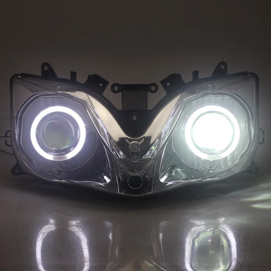 Custom Motorcycle HID Projector Motorcycle Headlight Assembly For Honda CBR600F4i 2001-2007 White Angel Eye 2 pcs HID Ballasts
Custom Motorcycle HID Projector Motorcycle Headlight Assembly For Honda CBR600F4i 2001-2007 White Angel Eye 2 pcs HID Ballasts
