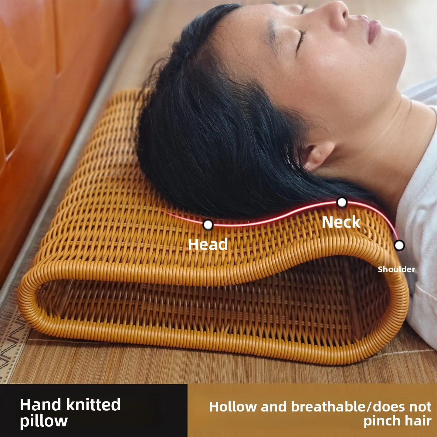 Cervical spine hollow breathable pillow handmade imitation rattan weaving hard hollow lunch break pillow household Chinese style
Cervical spine hollow breathable pillow handmade imitation rattan weaving hard hollow lunch break pillow household Chinese style