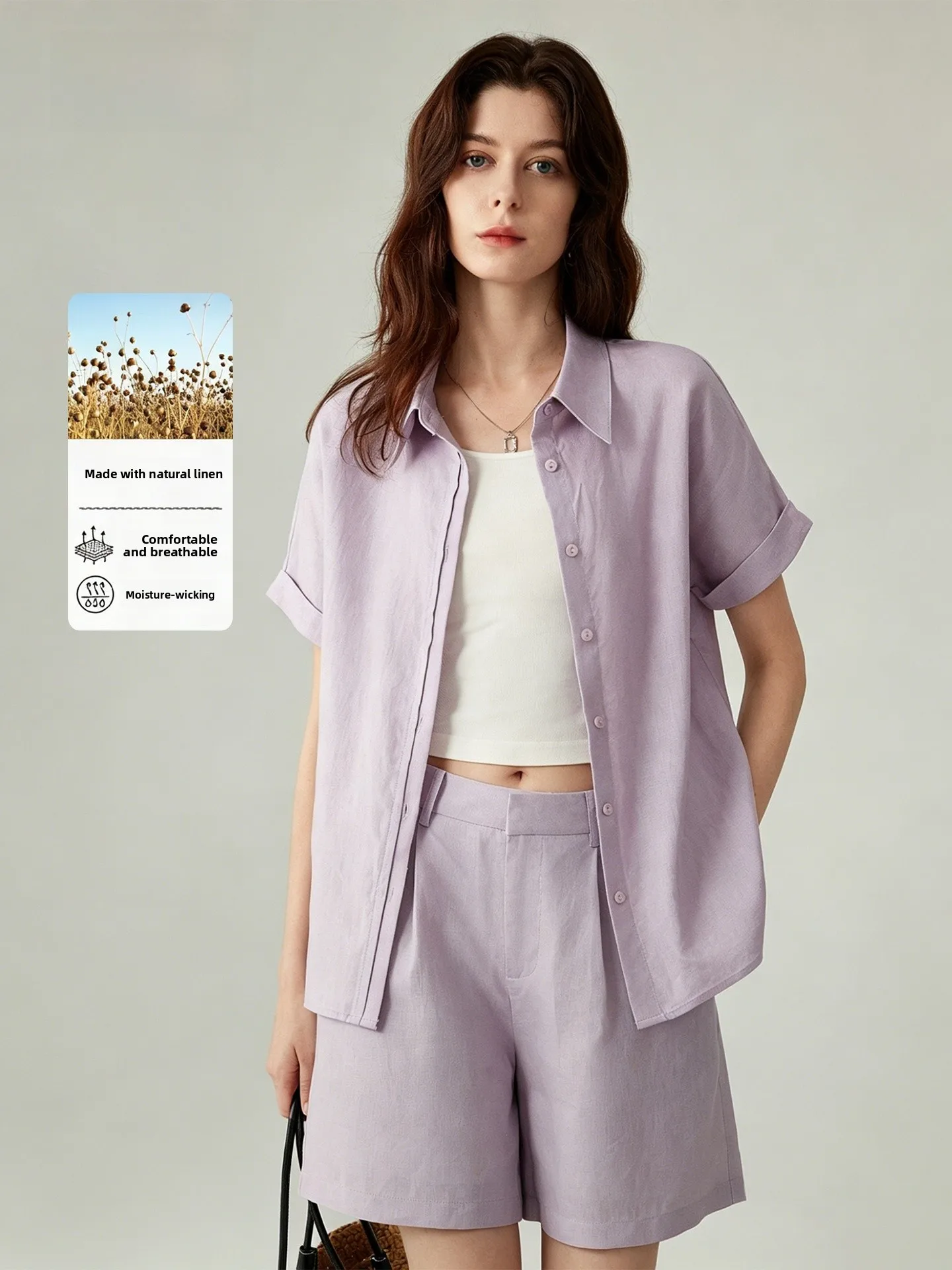Yakeja Grape Garden Women's Light Loose Summer Shirt Short Sleeve Double Button Front Casual Breathable Thin Fabric Blouse
Yakeja Grape Garden Women's Light Loose Summer Shirt Short Sleeve Double Button Front Casual Breathable Thin Fabric Blouse