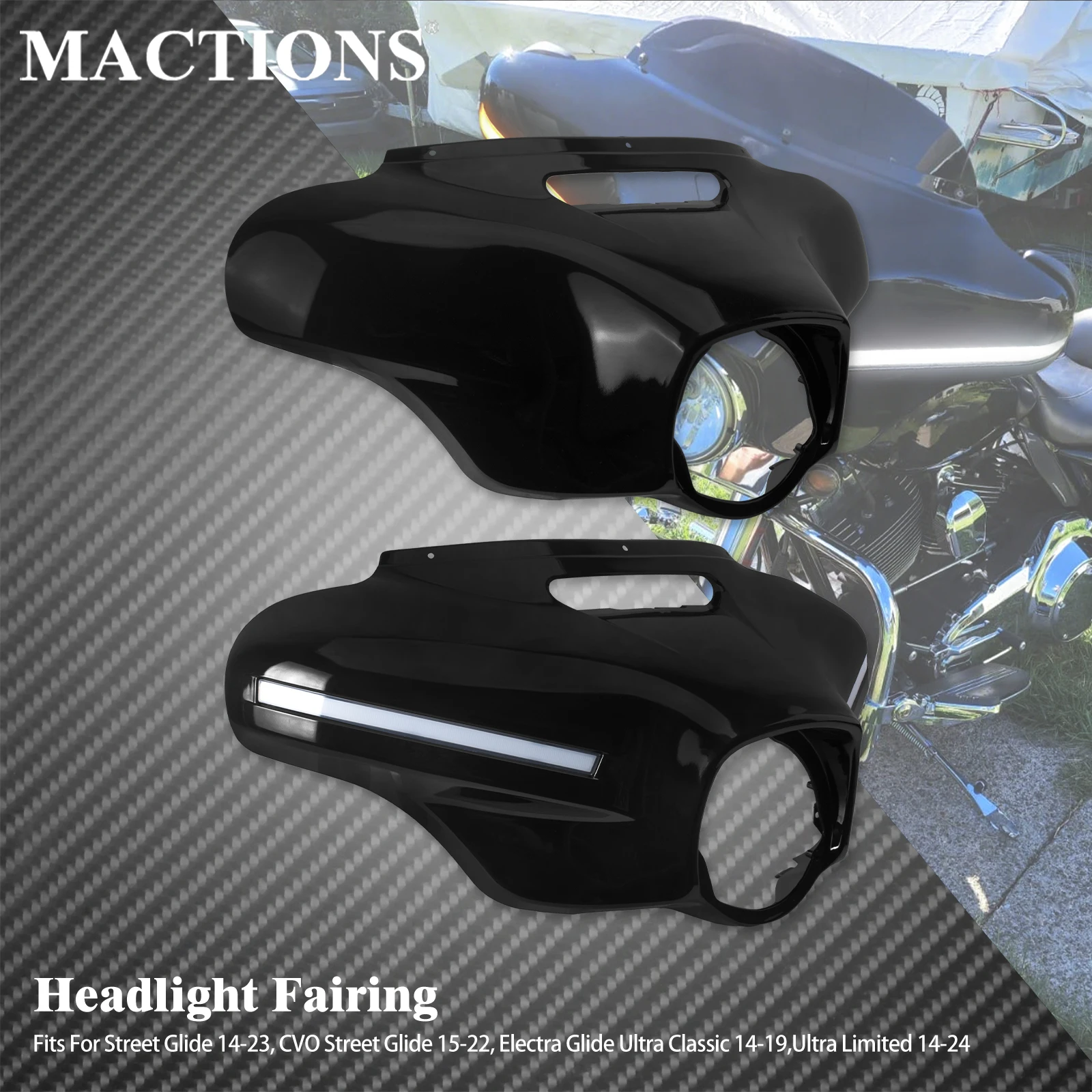Motorcycle Headlight Fairing Cover Front Batwing Outer Cowl Cover For Harley Touring Electra Street Glide Ultra Limited 14-2024
Motorcycle Headlight Fairing Cover Front Batwing Outer Cowl Cover For Harley Touring Electra Street Glide Ultra Limited 14-2024