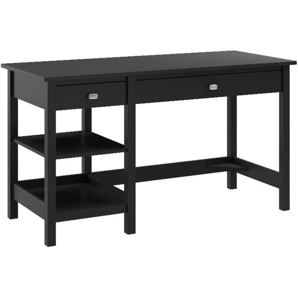 Furniture 54W computer desk, personal workstation desk with classic black shelf for home office and storage space
Furniture 54W computer desk, personal workstation desk with classic black shelf for home office and storage space