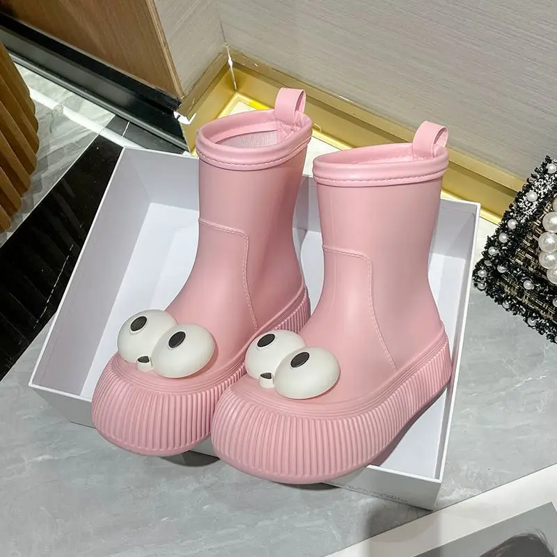 Cute Cartoon 3D Glasses Women's Mid Calf Rain Boots Parent Child Waterproof Fleece Lined Anti Slip Water Shoes 2025 Hot Sale
Cute Cartoon 3D Glasses Women's Mid Calf Rain Boots Parent Child Waterproof Fleece Lined Anti Slip Water Shoes 2025 Hot Sale