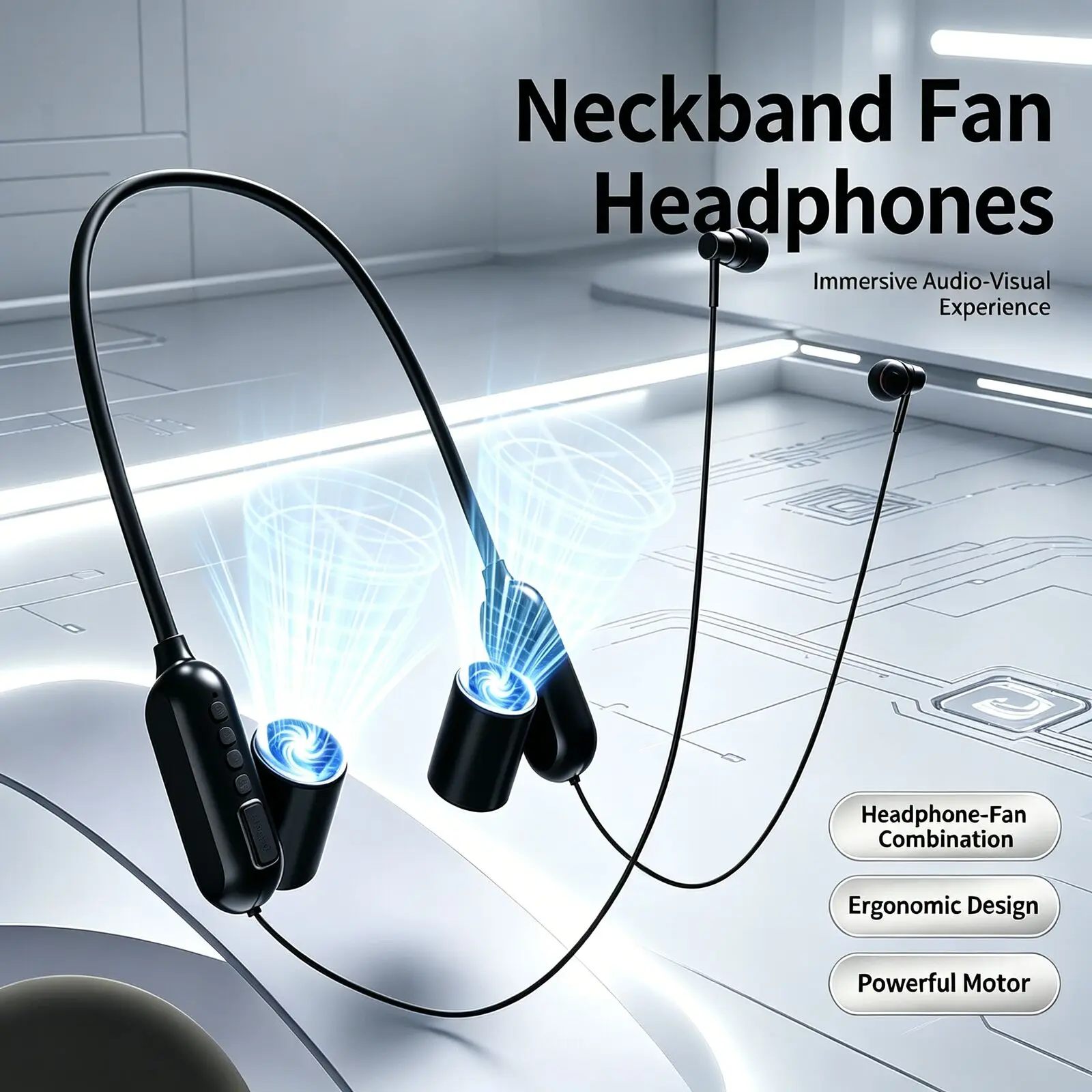 2 in 1 Earphones & Neck Hanging Cooling Fan Bluetooth 6.0 Wireless Magnetic Sports Headphones Strong Fan Power Long Battery Life
2 in 1 Earphones & Neck Hanging Cooling Fan Bluetooth 6.0 Wireless Magnetic Sports Headphones Strong Fan Power Long Battery Life