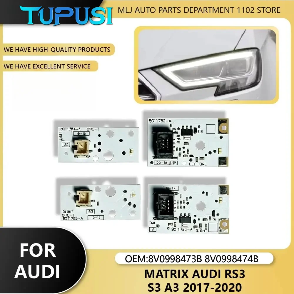 NEW Daytime Running Lights LED Light Turning DRL Module Boards for Matrix Audi RS3 S3 A3 2017-2020 8V0998473B 8V0998474B
NEW Daytime Running Lights LED Light Turning DRL Module Boards for Matrix Audi RS3 S3 A3 2017-2020 8V0998473B 8V0998474B