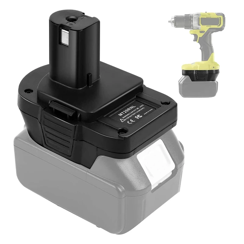 MT20RNL Battery Adapter for Makita 18V Battery BL1830B BL1850 Converted To for Ryobi 18V One+ Lithium-Ion Cordless Tool Use
MT20RNL Battery Adapter for Makita 18V Battery BL1830B BL1850 Converted To for Ryobi 18V One+ Lithium-Ion Cordless Tool Use