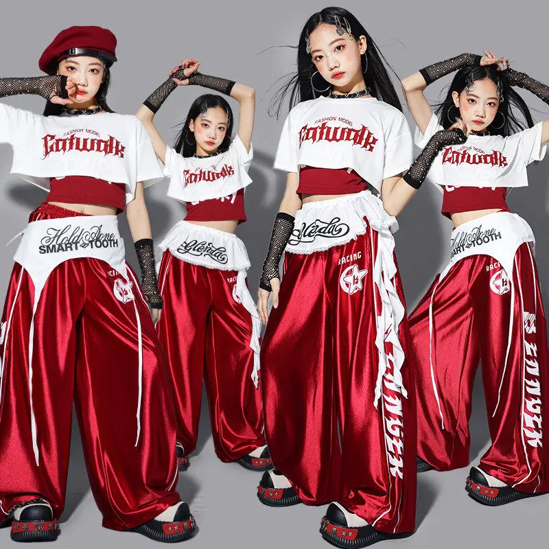 Girls Modern Kpop Jazz Dance Costume Summer Hip Hop Clothing Set Cool Crop Tops Baggy Pants Group Performance Outfits Stage Wear
Girls Modern Kpop Jazz Dance Costume Summer Hip Hop Clothing Set Cool Crop Tops Baggy Pants Group Performance Outfits Stage Wear