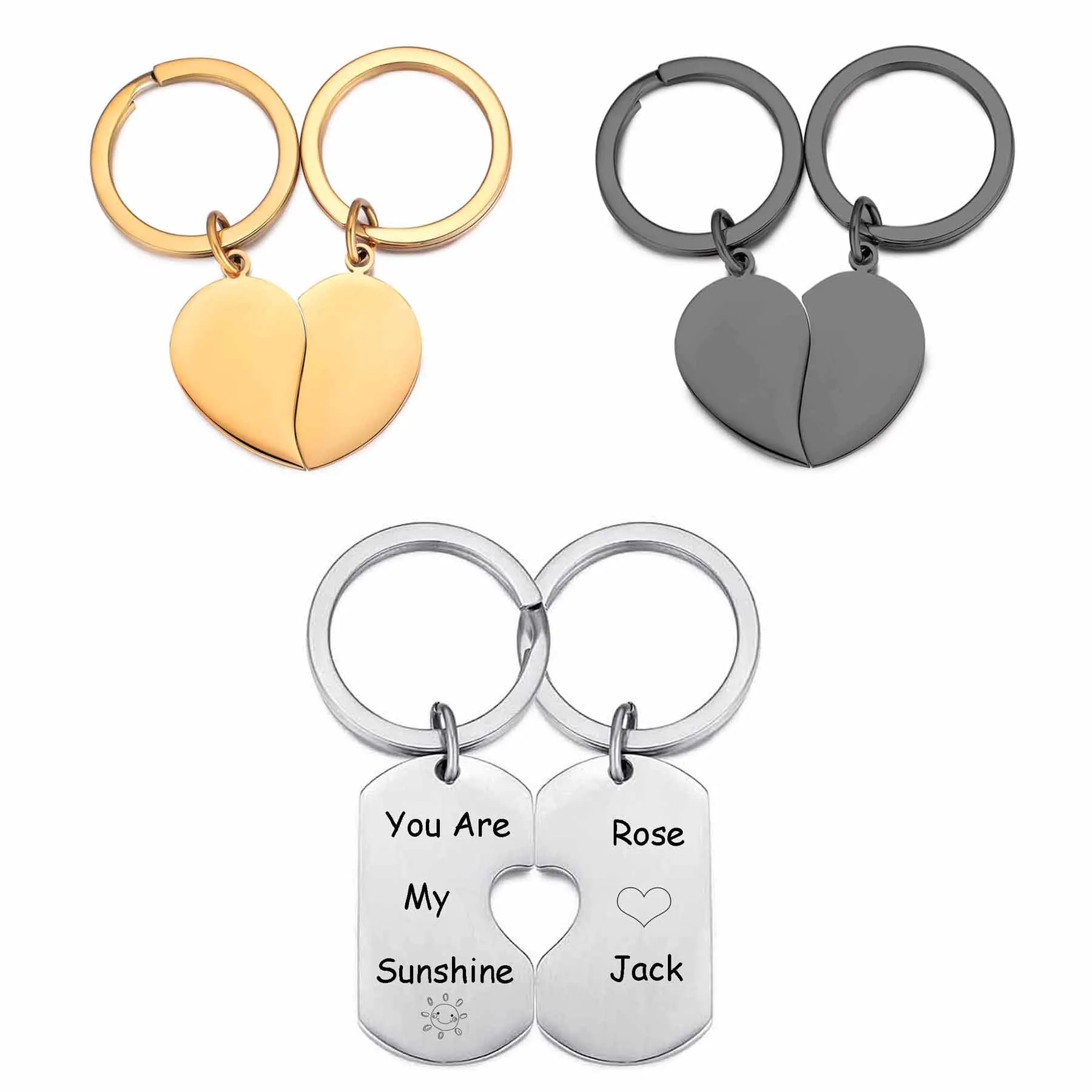 10 Pairs/Lot Stainless Steel Split Heart Keychains Engrave Customized Name Logo ID Tag Fashion Couples Anniversary Gift
10 Pairs/Lot Stainless Steel Split Heart Keychains Engrave Customized Name Logo ID Tag Fashion Couples Anniversary Gift