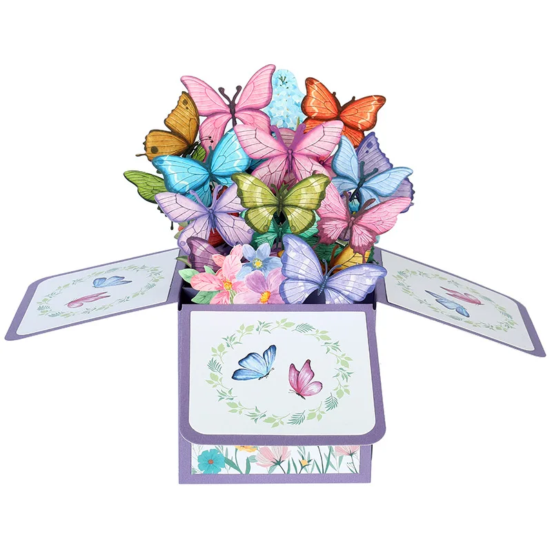 2pcs 3D Pop Up Happy Birthday Greeting Card Gift Pink Butterfly Purple Greeting Card with Envelope Blessing Postcard Party
2pcs 3D Pop Up Happy Birthday Greeting Card Gift Pink Butterfly Purple Greeting Card with Envelope Blessing Postcard Party