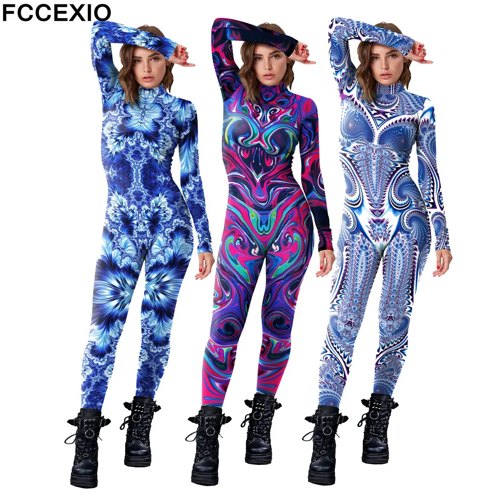 FCCEXIO Halloween Party Abstract Geometry 3D Print Women Sexy Skinny Jumpsuit Carnival Cosplay Costumes Fancy Bodysuit 2023
FCCEXIO Halloween Party Abstract Geometry 3D Print Women Sexy Skinny Jumpsuit Carnival Cosplay Costumes Fancy Bodysuit 2023