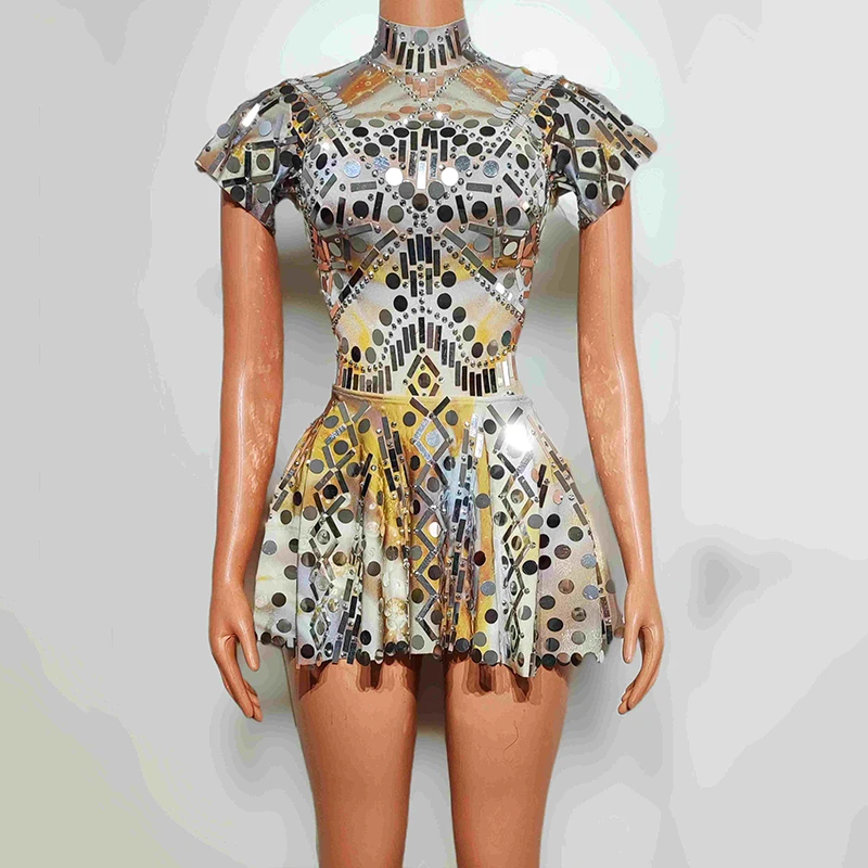 Sexy Sequin Gogo Dance Costume Short Sleeve Slim Dress Nightclub Bar Stage Show Wear Dancehall Queen Suit Fashion Clothes VDL329
Sexy Sequin Gogo Dance Costume Short Sleeve Slim Dress Nightclub Bar Stage Show Wear Dancehall Queen Suit Fashion Clothes VDL329