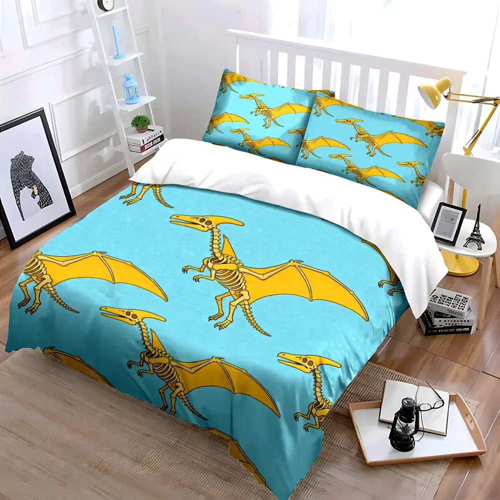 Dinosaur Skeleton Themed Decor Set Soft Comfortable Duvet Cover Bedding Set Included 1*Duvet Cover & 2*Pillowcases, gift
Dinosaur Skeleton Themed Decor Set Soft Comfortable Duvet Cover Bedding Set Included 1*Duvet Cover & 2*Pillowcases, gift
