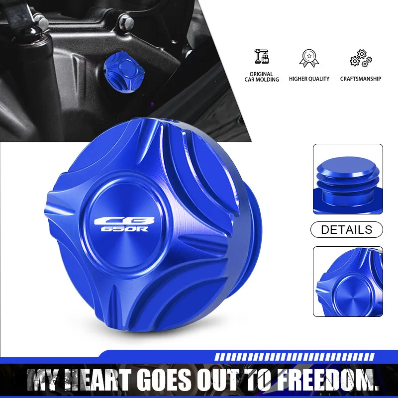 For CB650R CB650F cb650r cb650f Motorcycle CNC Aluminum Engine Oil Filler Cup Plug Cover M20*2.5 Oil Cap Protection Accessories
For CB650R CB650F cb650r cb650f Motorcycle CNC Aluminum Engine Oil Filler Cup Plug Cover M20*2.5 Oil Cap Protection Accessories