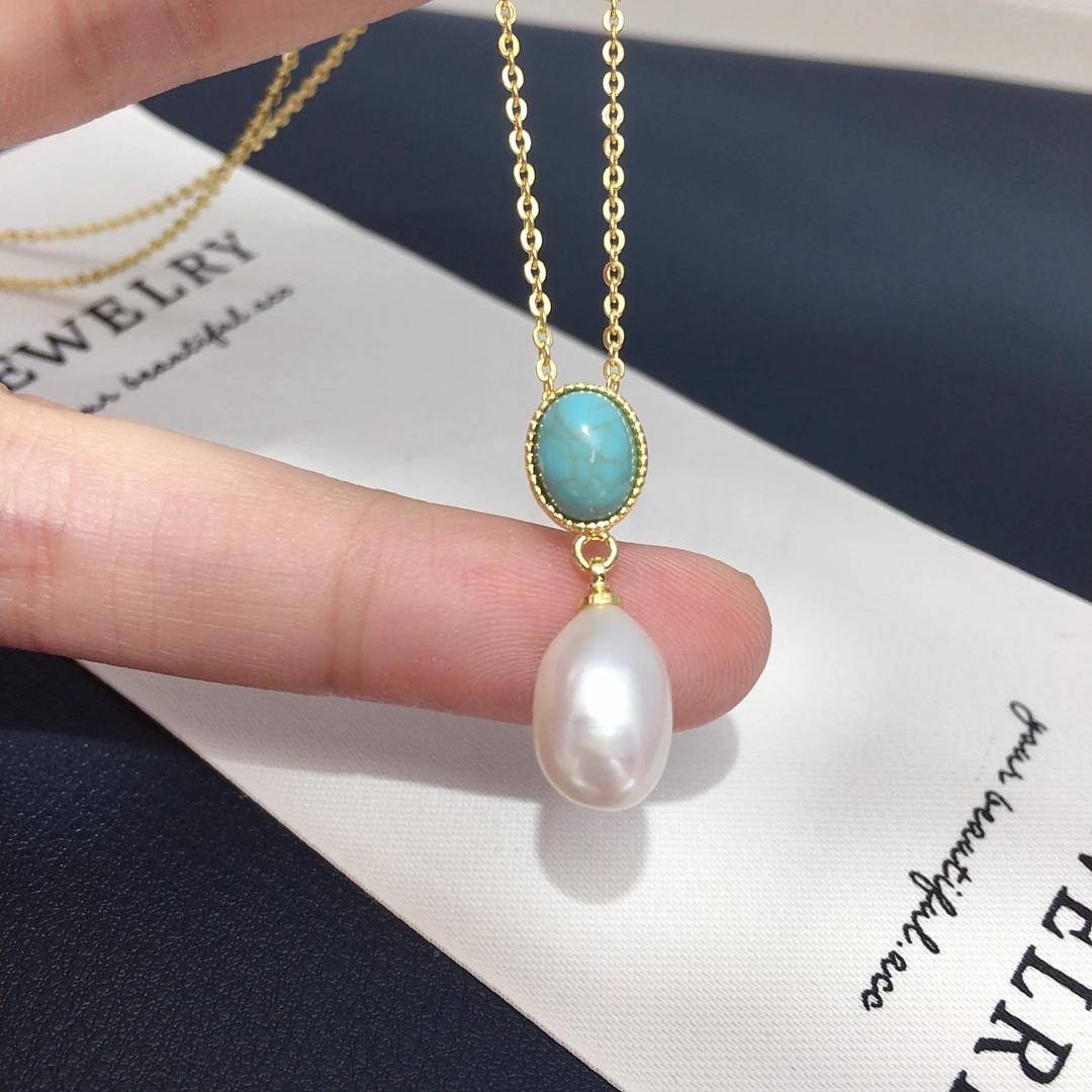 ZHBORUINI New Natural Freshwater Pearl Rice Shaped Pendant Necklace Retro Fashionable Droplet Design Daily Wear For Women
ZHBORUINI New Natural Freshwater Pearl Rice Shaped Pendant Necklace Retro Fashionable Droplet Design Daily Wear For Women