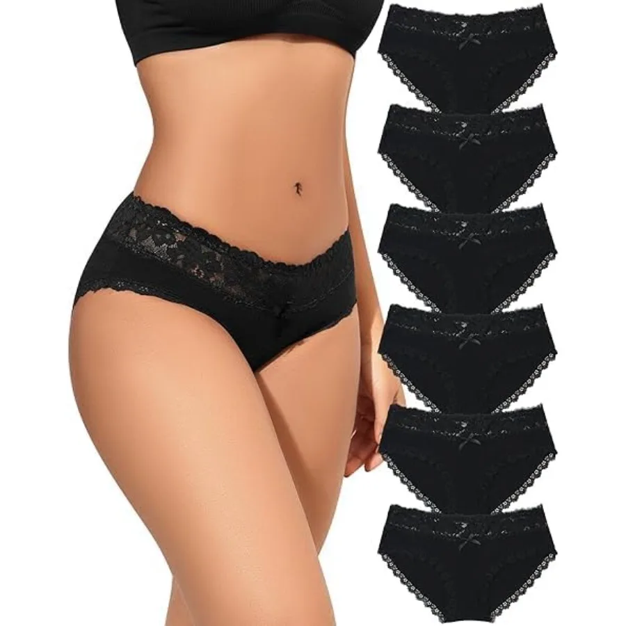 Aijolen Cotton Underwear for Women Breathable Lace Bikini Panties Ladies Hipster Underpants S-XL
Aijolen Cotton Underwear for Women Breathable Lace Bikini Panties Ladies Hipster Underpants S-XL