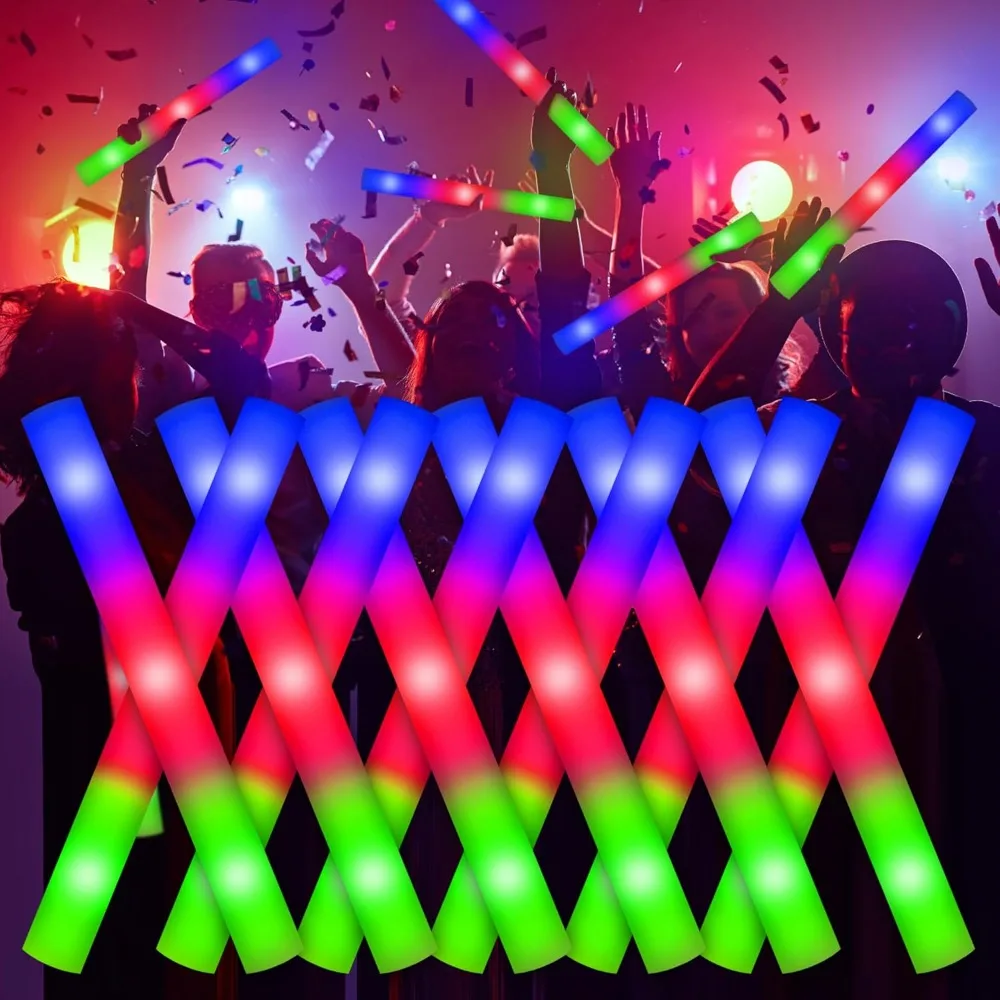 Foam Glow Sticks, 110pcs Foam LED Light Up Sticks Bulk with 3 Modes Flashing, Glow in The Dark Party Supplies for Wedding
Foam Glow Sticks, 110pcs Foam LED Light Up Sticks Bulk with 3 Modes Flashing, Glow in The Dark Party Supplies for Wedding