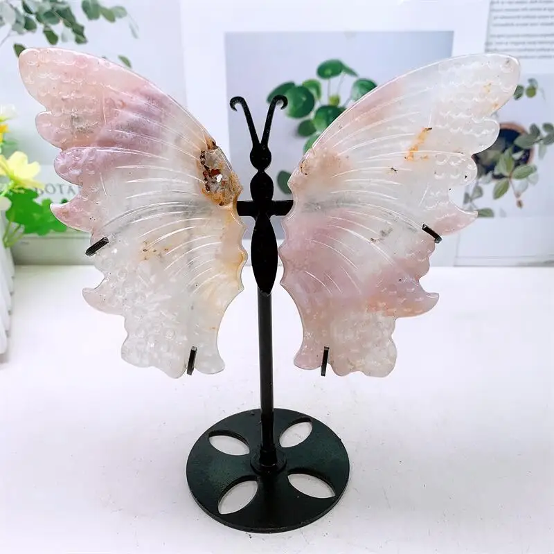 Natural Flower Agate Butterfly Wing Carving Healing Reiki Gemstone Crystal Quartz Stone Home Decoration Gift 1Piar
Natural Flower Agate Butterfly Wing Carving Healing Reiki Gemstone Crystal Quartz Stone Home Decoration Gift 1Piar