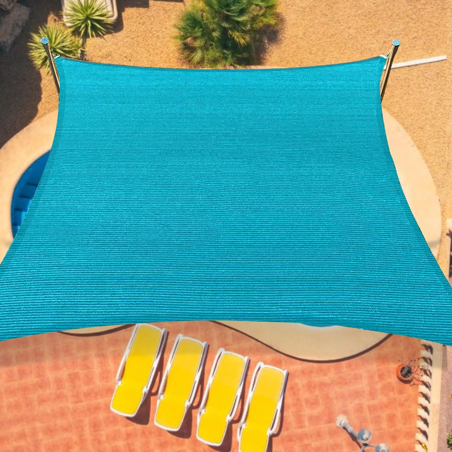 16'x20' Curved Rectangle Sun Shade Sail, Heavy Duty 185GSM Permeable UV Block, Turquoise for Patio Backyard Garden
16'x20' Curved Rectangle Sun Shade Sail, Heavy Duty 185GSM Permeable UV Block, Turquoise for Patio Backyard Garden