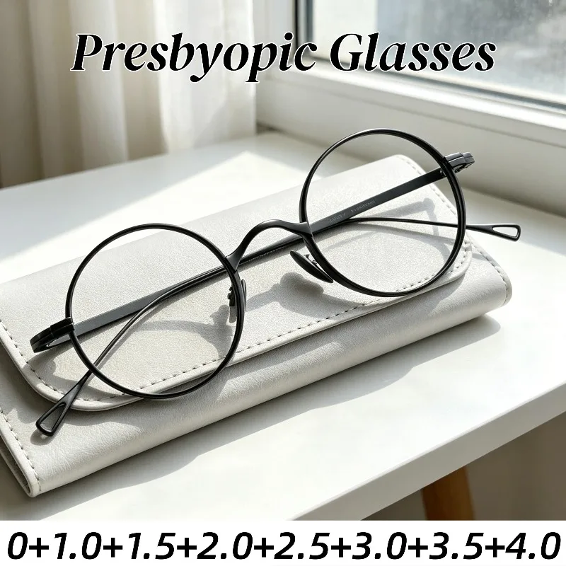 New Fashionable Small Round Frame Anti Blue Light Presbyopia Eyeglasses High Definition Ultra Light Vintage Goggles Women Men
New Fashionable Small Round Frame Anti Blue Light Presbyopia Eyeglasses High Definition Ultra Light Vintage Goggles Women Men