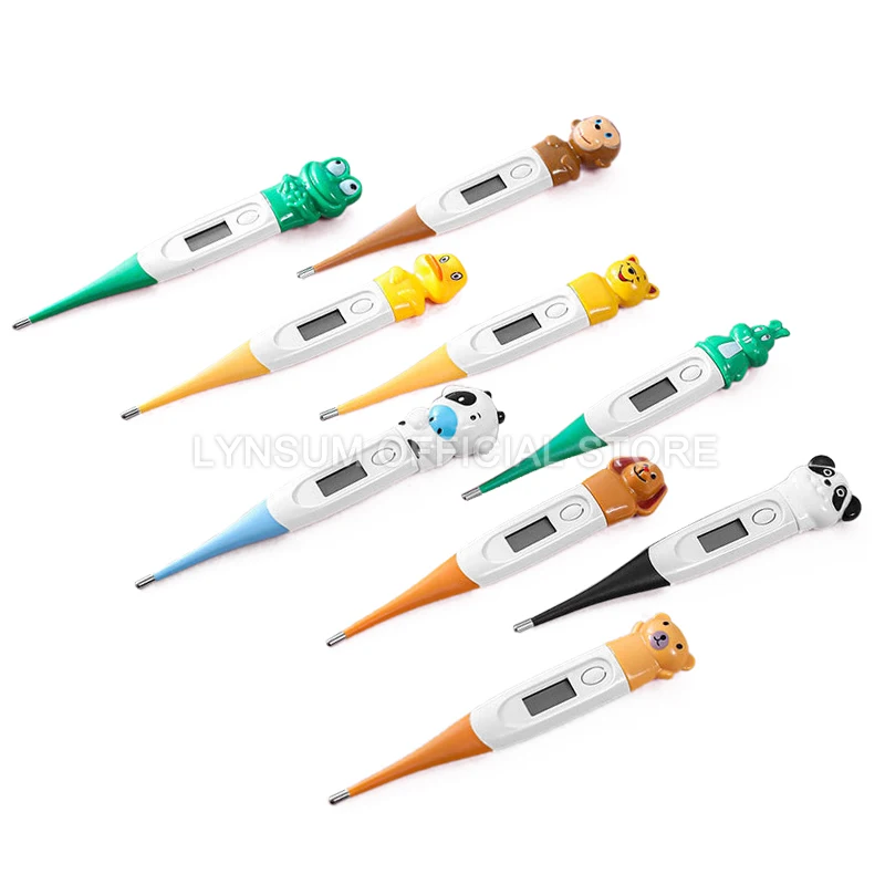 2Pcs Medical Digital Baby Child Adult Pet Soft Flexible Tip Cute Body Cartoon Thermometer Fever Temperature Measurement Tool C3
2Pcs Medical Digital Baby Child Adult Pet Soft Flexible Tip Cute Body Cartoon Thermometer Fever Temperature Measurement Tool C3