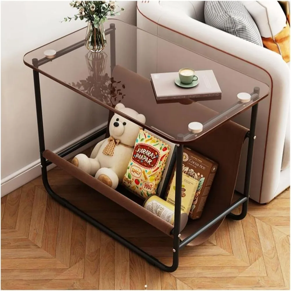 Children's bedside table with storage basket, bedroom bedside table, living room tempered glass tabletop, bedside table
Children's bedside table with storage basket, bedroom bedside table, living room tempered glass tabletop, bedside table