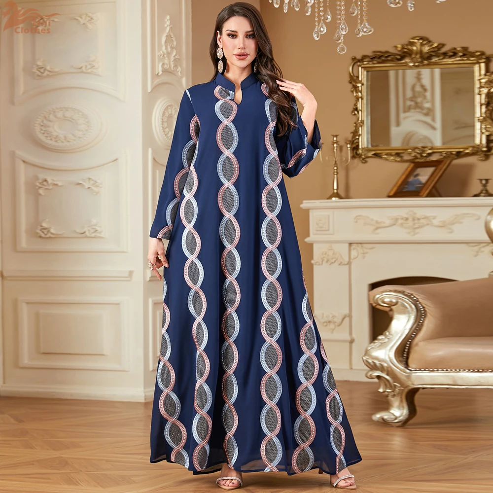 Uni New Muslim Elegant Women Evening Dress Dubai Embroidery Maxi Abaya Feminine Clothes 2025
Uni New Muslim Elegant Women Evening Dress Dubai Embroidery Maxi Abaya Feminine Clothes 2025