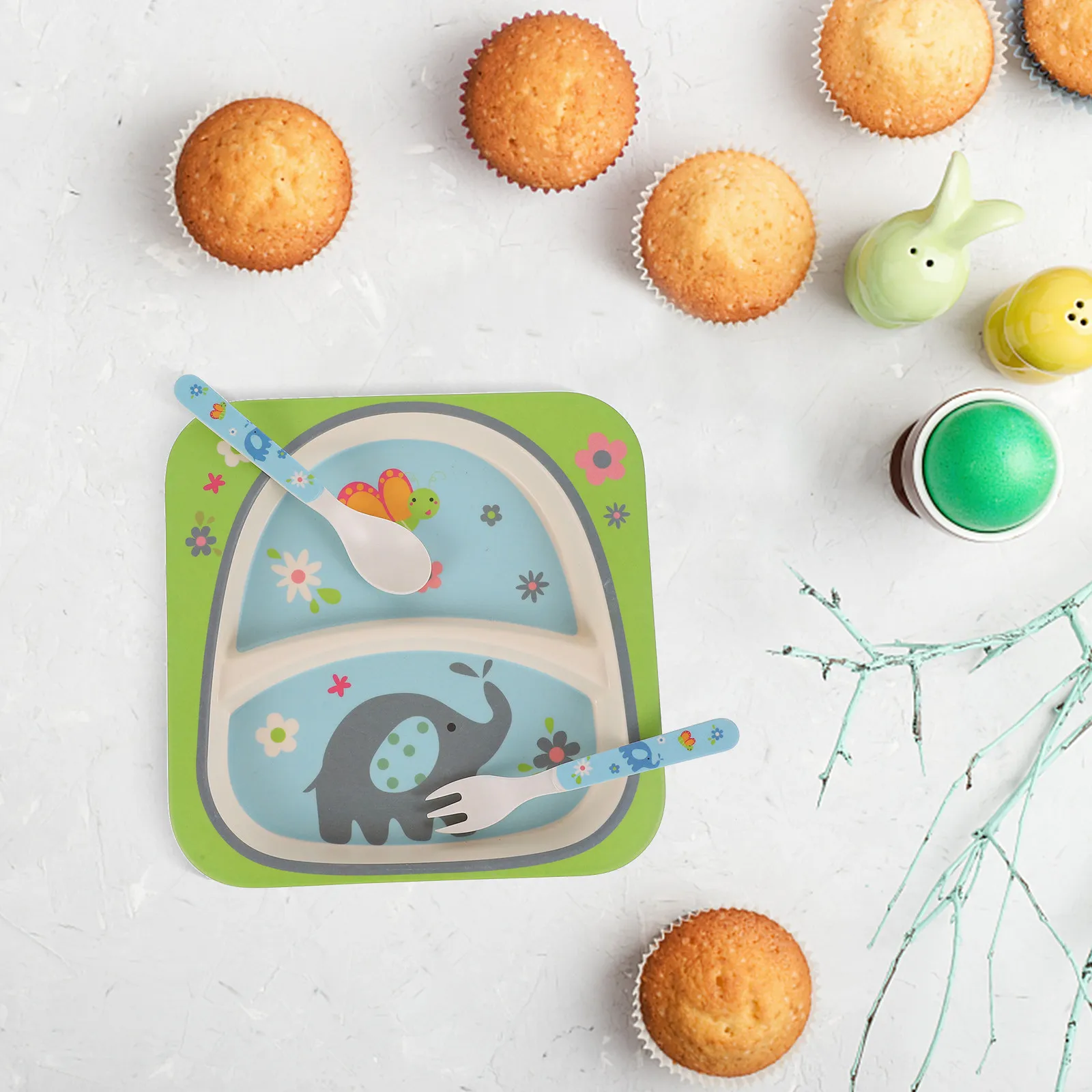 5Pcs Children Dining Set Bamboo Toddler Tableware Plate Bowl Cup Fork Spoon Kit Kids Feeding Dinnerware Kit Cartoon Design
5Pcs Children Dining Set Bamboo Toddler Tableware Plate Bowl Cup Fork Spoon Kit Kids Feeding Dinnerware Kit Cartoon Design