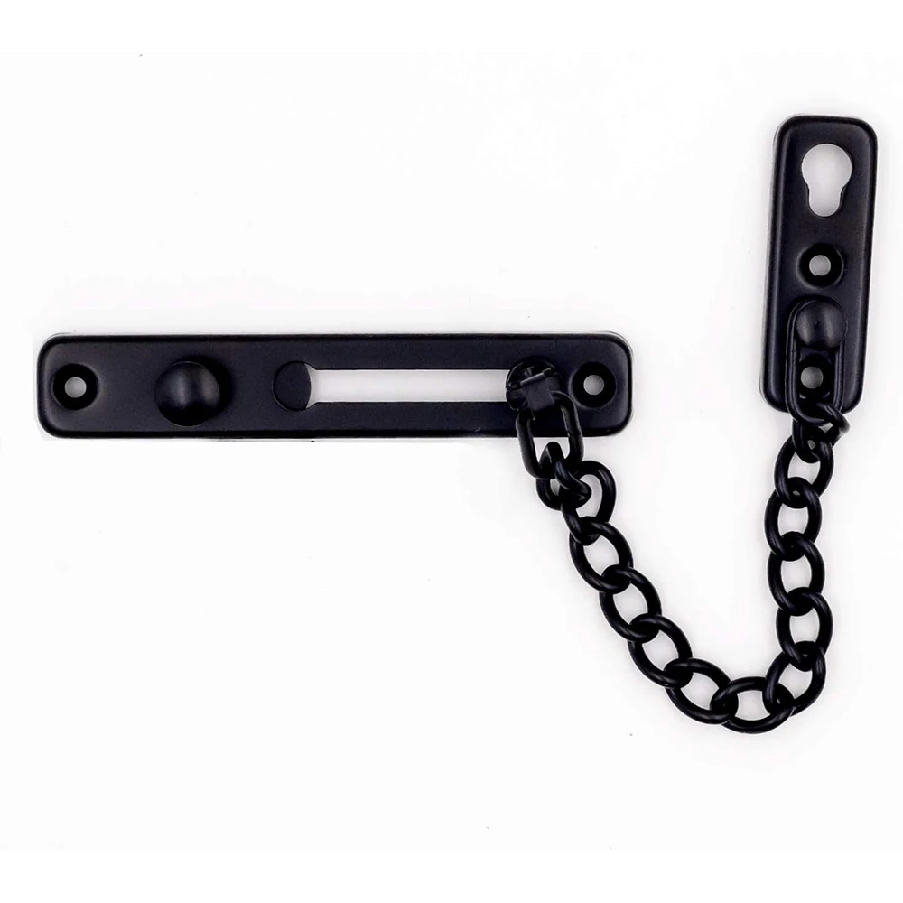 2 Pack Door Chain Lock, Stainless Steel Security Chain Guard, Polished Door Latch With Screws, Black
2 Pack Door Chain Lock, Stainless Steel Security Chain Guard, Polished Door Latch With Screws, Black
