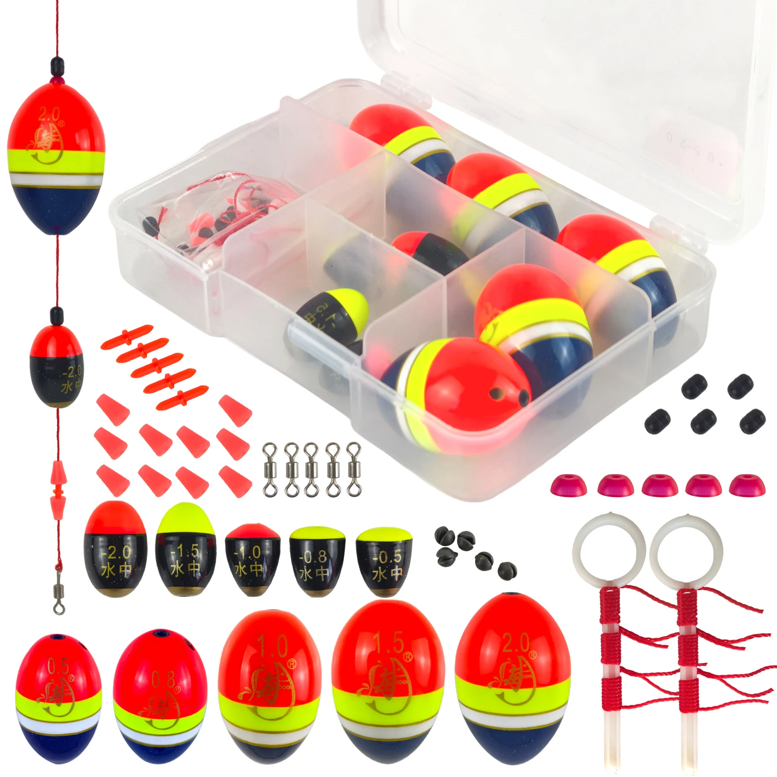 FREE FISHER 38pcs/Lot Rock Fishing Floats Kit,Paulownia Wood Corks Buoy,0.5-2.0 Long Casting Bobber,Apo Float DIY Fishing Rigs
FREE FISHER 38pcs/Lot Rock Fishing Floats Kit,Paulownia Wood Corks Buoy,0.5-2.0 Long Casting Bobber,Apo Float DIY Fishing Rigs