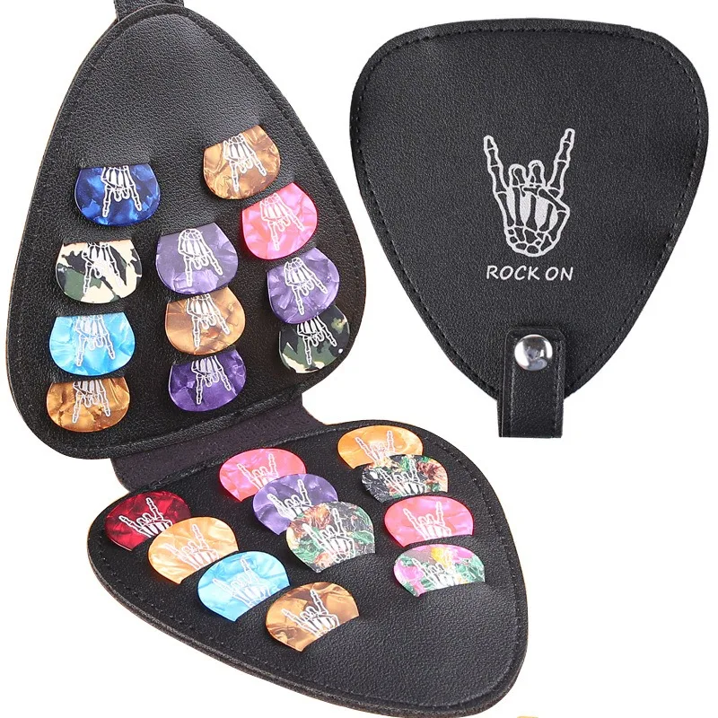 Large Capacity Guitar Pick Storage Bag, Black Leather Guitar Pick Clip, PU Leather Guitar Pick Bag
Large Capacity Guitar Pick Storage Bag, Black Leather Guitar Pick Clip, PU Leather Guitar Pick Bag