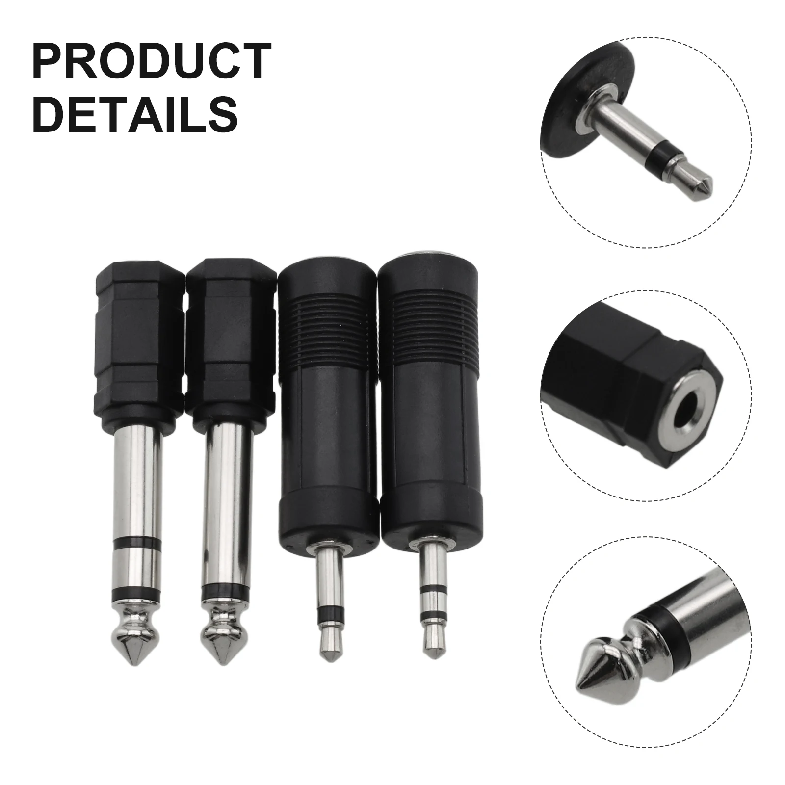 For Headphone Connector Headphone Adaptor Home Living Room 1 4 Inch 3.5mm To 6.35mm 4* 6.3mm Black Converter Stereo
For Headphone Connector Headphone Adaptor Home Living Room 1 4 Inch 3.5mm To 6.35mm 4* 6.3mm Black Converter Stereo