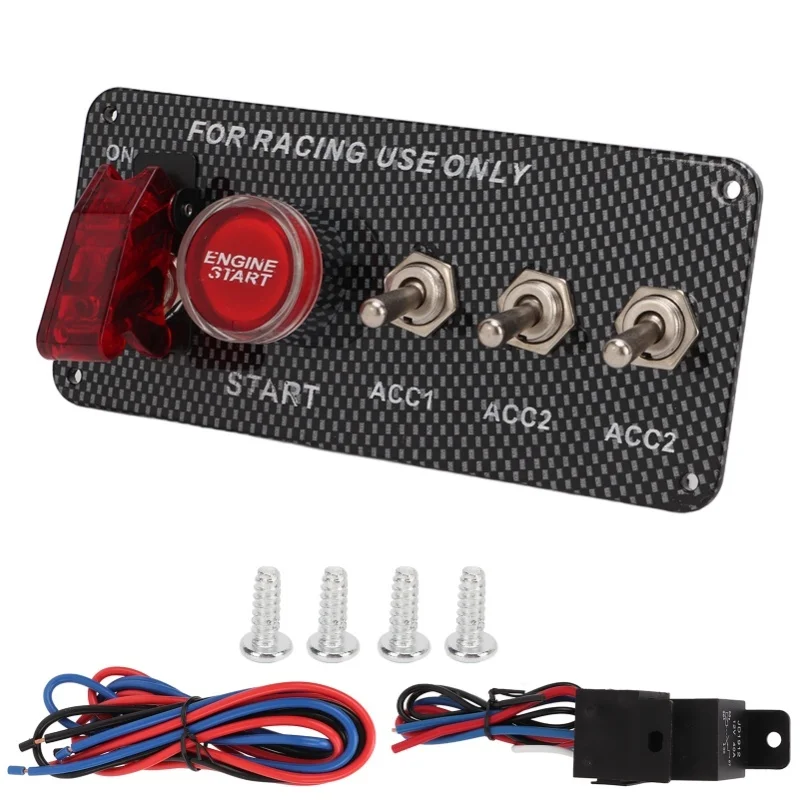 Car Engine Ignition Push Button Rocker Switch Panel 12V 40A Carbon Fiber Style Universal Plug And Play
Car Engine Ignition Push Button Rocker Switch Panel 12V 40A Carbon Fiber Style Universal Plug And Play