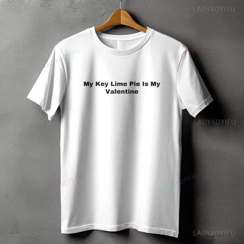 Funny Key Lime Pie Valentine Printed T-shirt Woman Valentine's Day Gift Foodie Love Tee Quirky Cotton Shirt for Pie Lovers Tops
Funny Key Lime Pie Valentine Printed T-shirt Woman Valentine's Day Gift Foodie Love Tee Quirky Cotton Shirt for Pie Lovers Tops