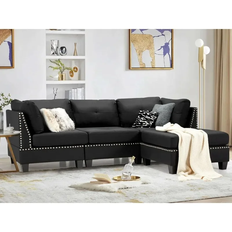 Modern Tufted Linen Fabric L-Shaped Convertible Sectional Sofa Couch with Ottoman and Reversible Chaise
Modern Tufted Linen Fabric L-Shaped Convertible Sectional Sofa Couch with Ottoman and Reversible Chaise