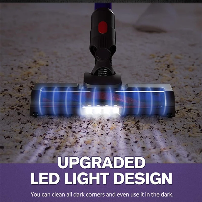 6X для пылесосов Dyson V15 V8 V7 V10 V11, насадка для паркетного пола, мягкая роликовая насадка со светодиодной подсветкой 
6X для пылесосов Dyson V15 V8 V7 V10 V11, насадка для паркетного пола, мягкая роликовая насадка со светодиодной подсветкой