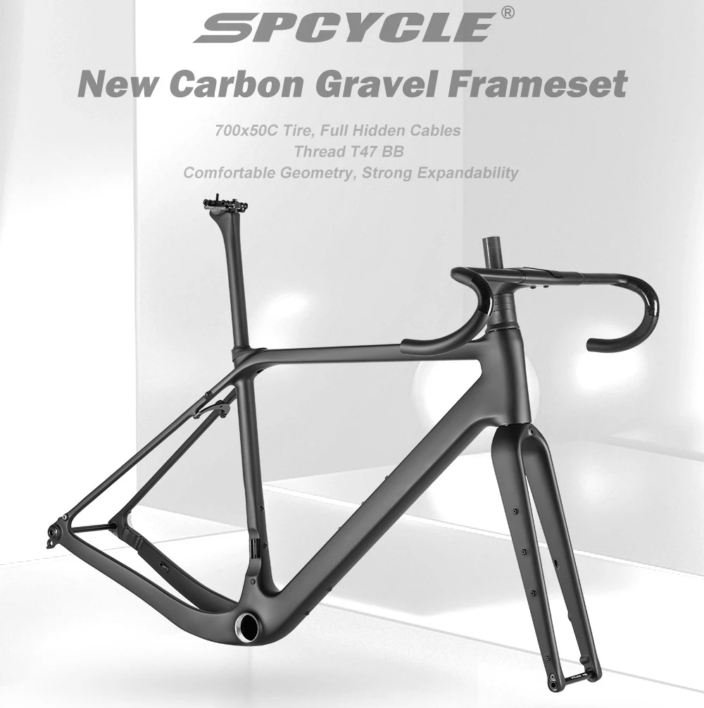Spcycle Comfort Geometry G058 Carbon Gravel Bike Frame T47 BB UDH Hanger Adventure Gravel Bicycle Frameset
Spcycle Comfort Geometry G058 Carbon Gravel Bike Frame T47 BB UDH Hanger Adventure Gravel Bicycle Frameset