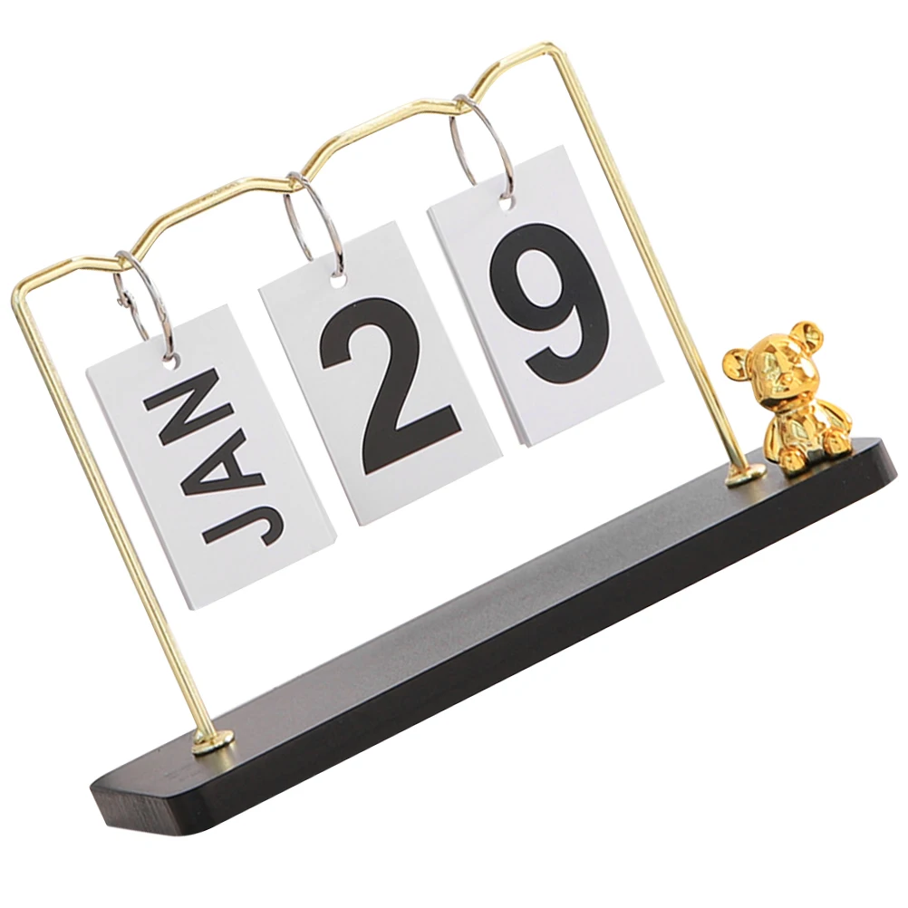 Metal Desk Calendar with Black Gold Color for Home Office Decor Reusable Standing Daily Flip Table Accessory Compact Size
Metal Desk Calendar with Black Gold Color for Home Office Decor Reusable Standing Daily Flip Table Accessory Compact Size