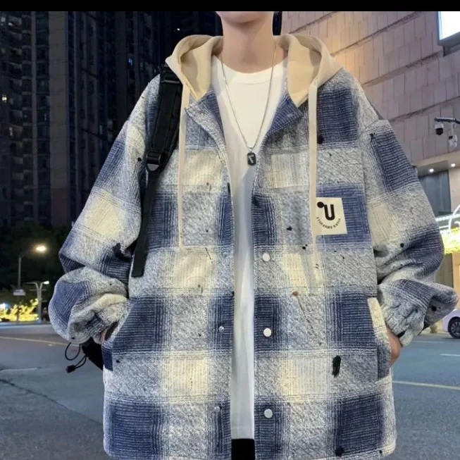 Мужская весенне-осенняя толстовка-куртка в клетку с цветными вставками, свободного кроя, молодежная, модная, повседневная, с длинными рукавами, на пуговицах, утепленная флисом
Мужская весенне-осенняя толстовка-куртка в клетку с цветными вставками, свободного кроя, молодежная, модная, повседневная, с длинными рукавами, на пуговицах, утепленная флисом