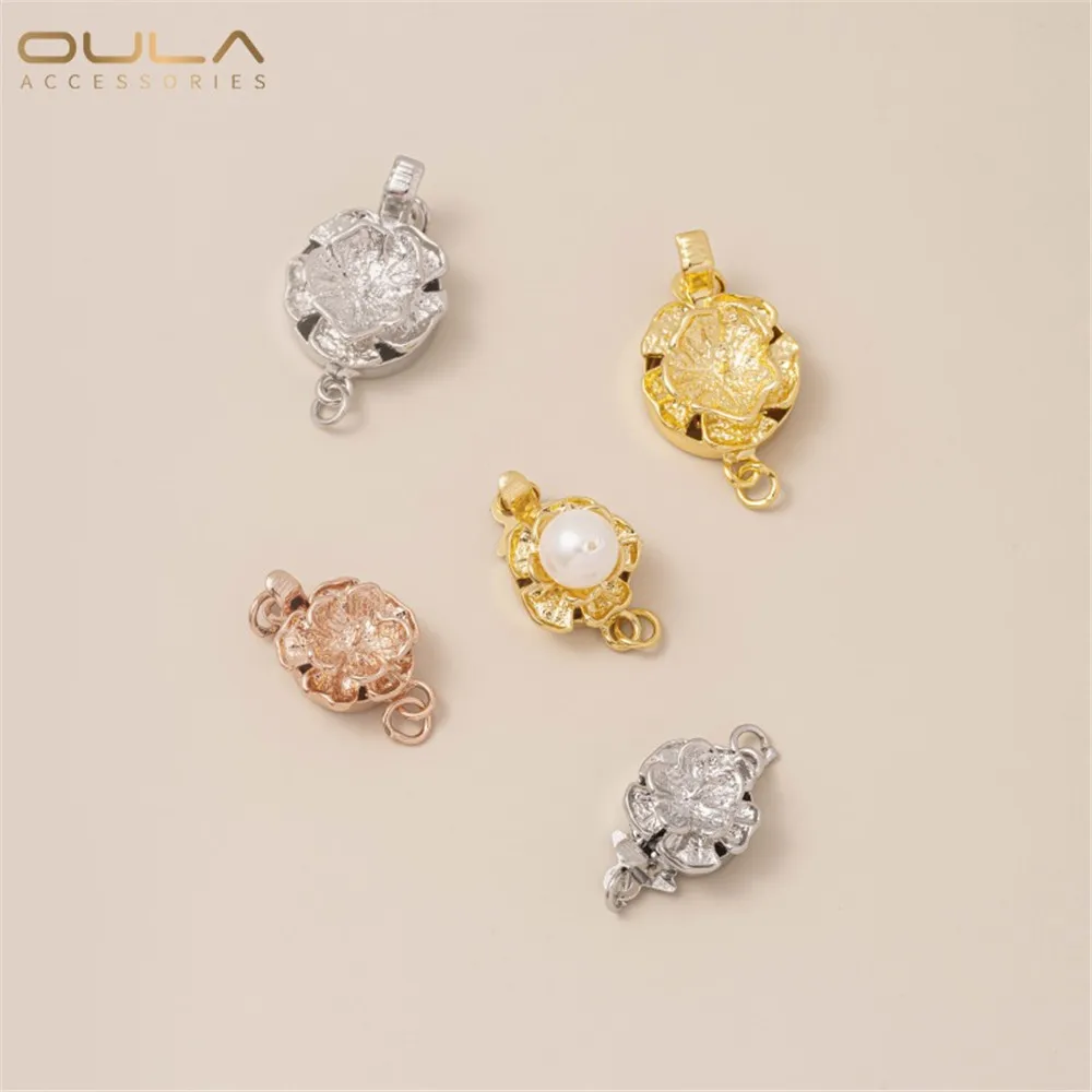 1pcs Electroplated 18K Real Gold with Half-hole Bead Tray Flower-shaped Pearl Clasp Diy Necklace Jewelry Connecting Clasp
1pcs Electroplated 18K Real Gold with Half-hole Bead Tray Flower-shaped Pearl Clasp Diy Necklace Jewelry Connecting Clasp