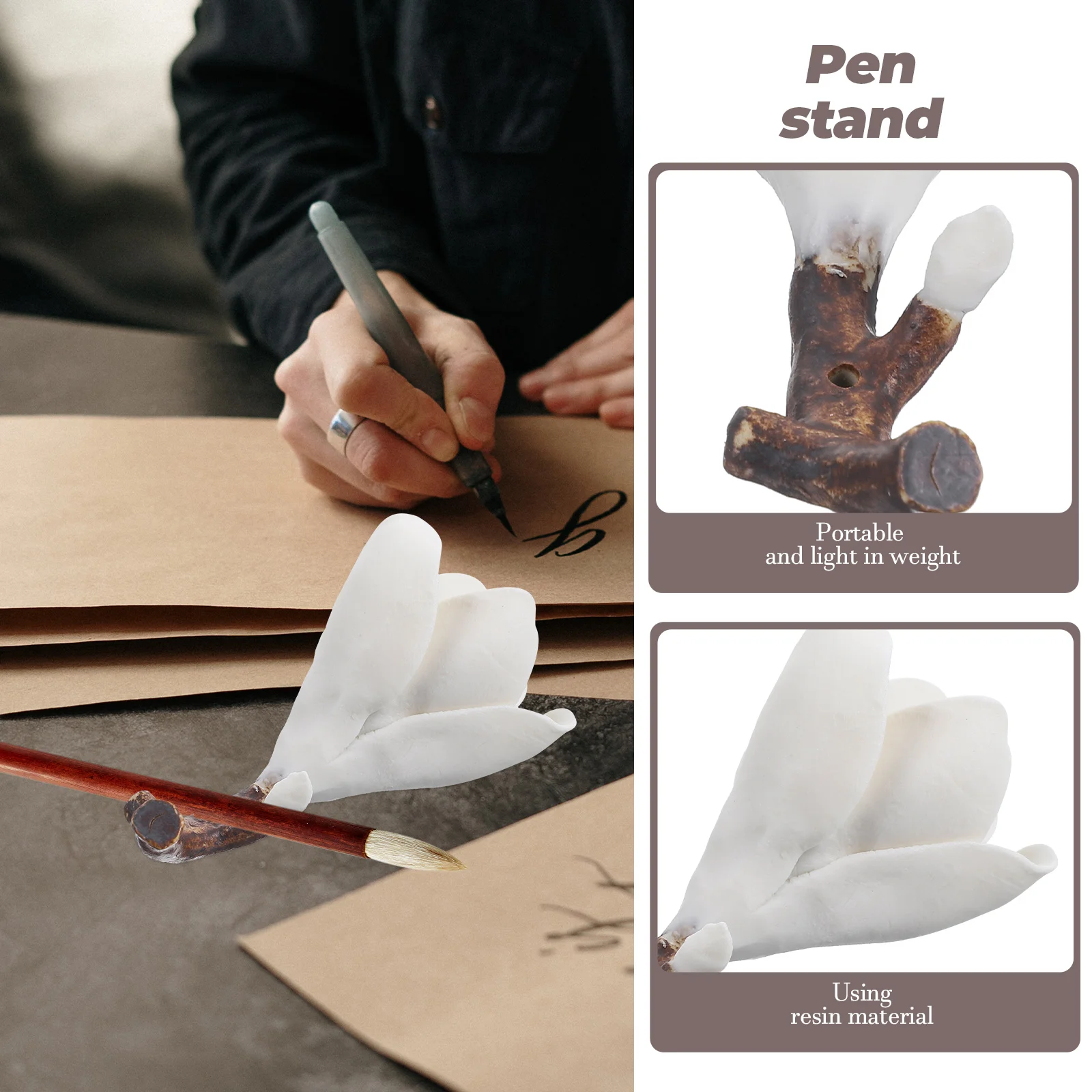 Magnolia Shaped Resin Brush Holder For Calligraphy Pens Ink Brushes Sumi Tools Desktop Organizer Pen Stand Rack Writing
Magnolia Shaped Resin Brush Holder For Calligraphy Pens Ink Brushes Sumi Tools Desktop Organizer Pen Stand Rack Writing