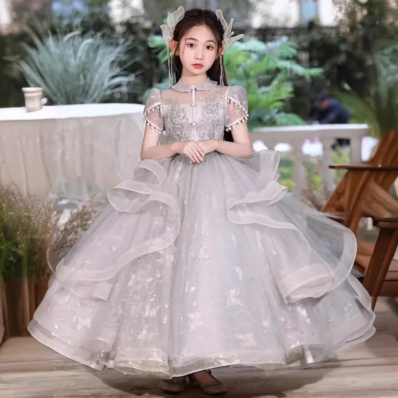 Girls' Dress Luxury Niche High-End Chinese Style Ten-Year-Old Birthday Girl Princess Dress Children's Host Piano Performance
Girls' Dress Luxury Niche High-End Chinese Style Ten-Year-Old Birthday Girl Princess Dress Children's Host Piano Performance