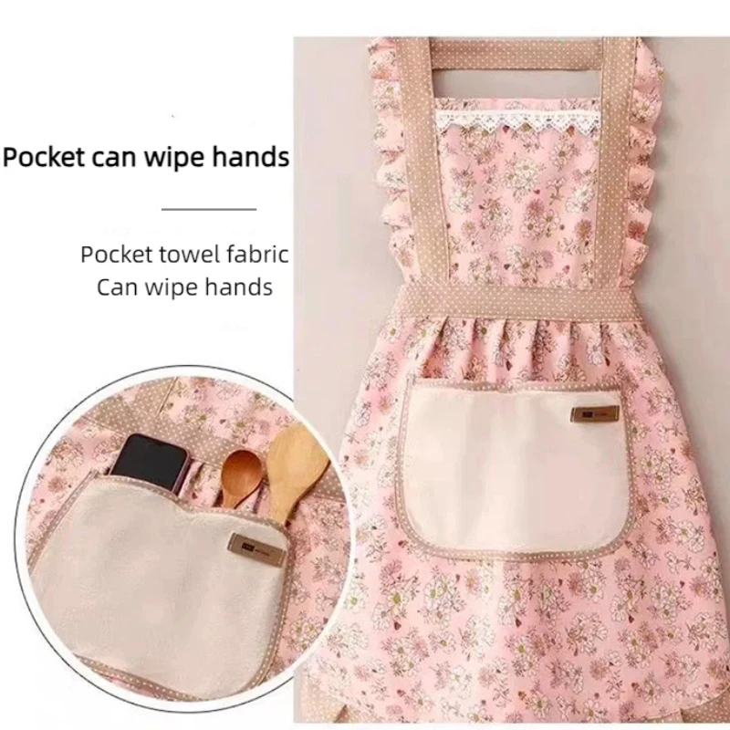 Canvas Household New Erasable Apron Kitchen Strap Anti Fouling Breathable Princess Skirt Cooking Apron With Wiping Pockets
Canvas Household New Erasable Apron Kitchen Strap Anti Fouling Breathable Princess Skirt Cooking Apron With Wiping Pockets