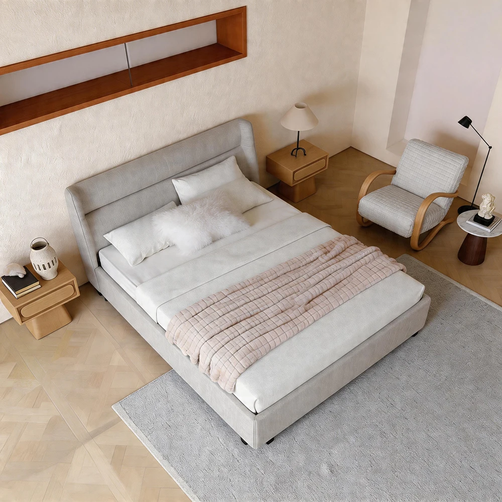 #Bedroom Furniture High Quality Control Modern King Size Double Bed With Bed Side Table
#Bedroom Furniture High Quality Control Modern King Size Double Bed With Bed Side Table