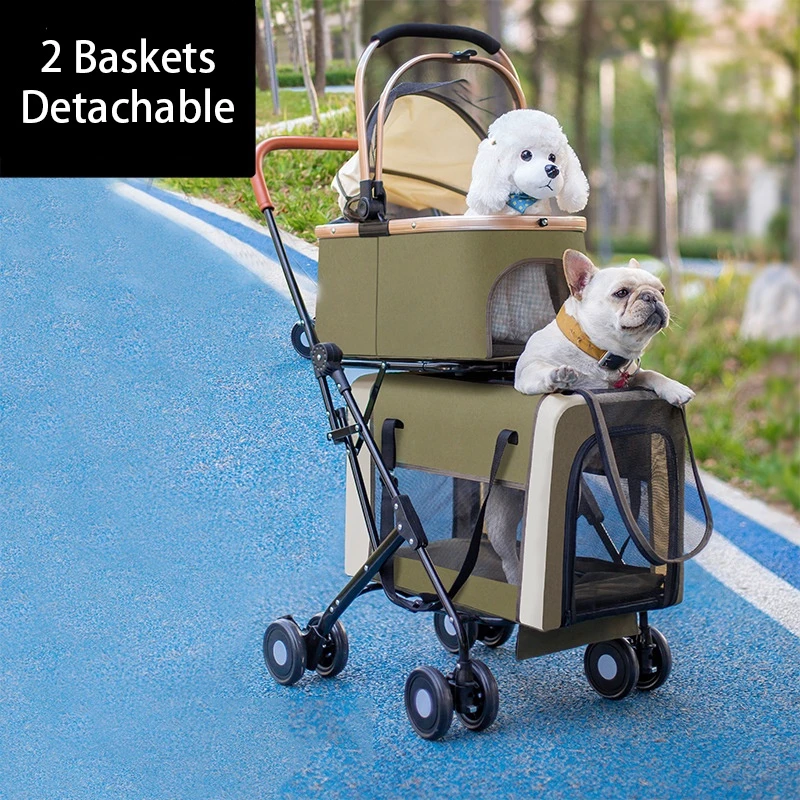Double Pet Stroller Strollers Double-Decker Pet Trolley Large-Capacity Frame Detachable for Multiple Cats Dogs Travel
Double Pet Stroller Strollers Double-Decker Pet Trolley Large-Capacity Frame Detachable for Multiple Cats Dogs Travel