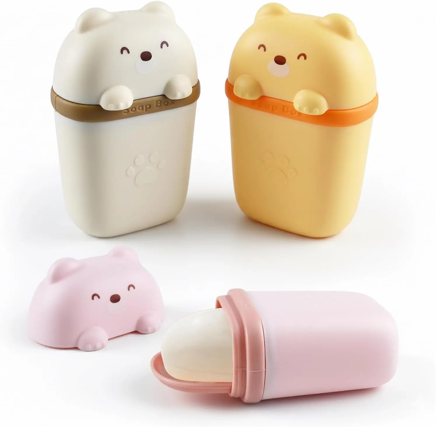 3 Pack Bear Shape Travel Soap Case, Leakproof Portable Soap Container with Lid, Draining Soap Holder for Bathroom Gym Camping
3 Pack Bear Shape Travel Soap Case, Leakproof Portable Soap Container with Lid, Draining Soap Holder for Bathroom Gym Camping