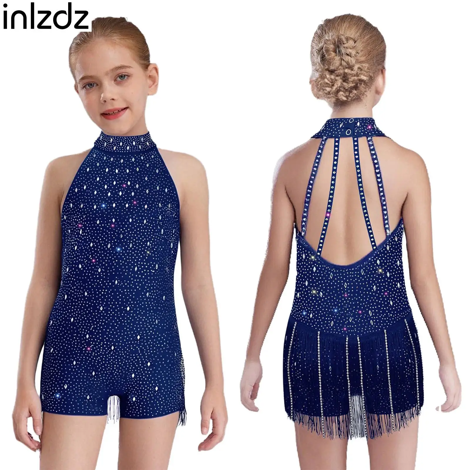 Kids Jazz Latin Ballet Dance Fringed Jumpsuit Girls Skating Gymnastics Dancewear Halter Sleeveless Rhinestones Unitard Bodysuit
Kids Jazz Latin Ballet Dance Fringed Jumpsuit Girls Skating Gymnastics Dancewear Halter Sleeveless Rhinestones Unitard Bodysuit