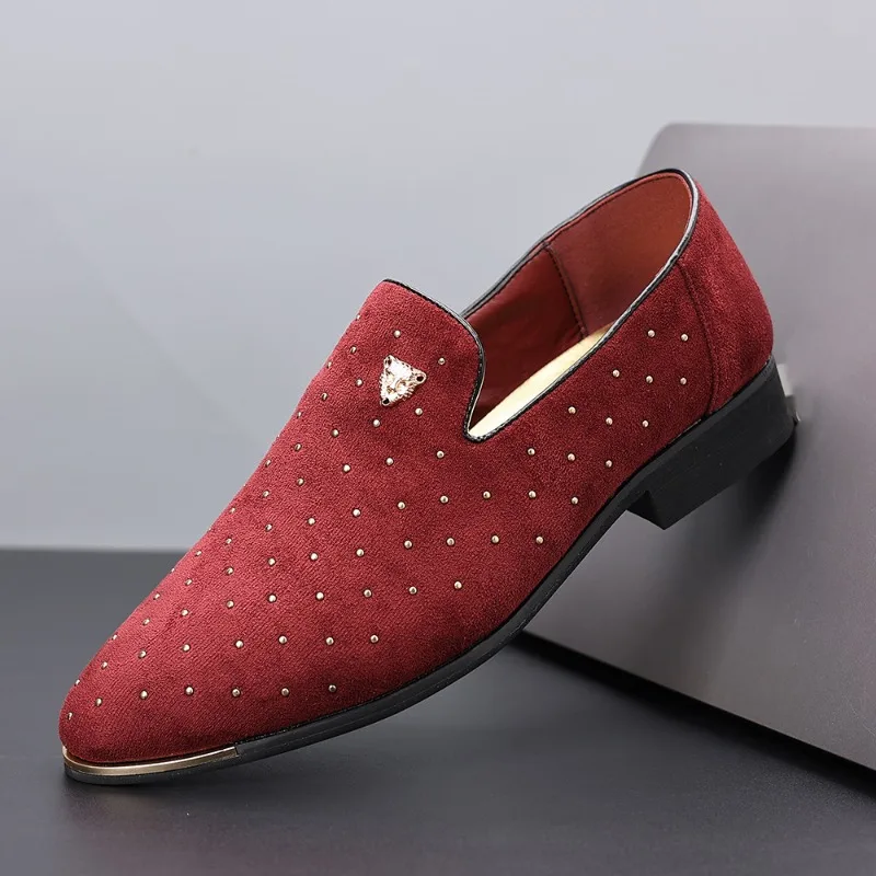 Mens Loafers Luxury Business Dress Shoe Designer Rivet Party Shoes for Men Suede Leather Casual Shoes Big Size48 Brand Man Shoes
Mens Loafers Luxury Business Dress Shoe Designer Rivet Party Shoes for Men Suede Leather Casual Shoes Big Size48 Brand Man Shoes