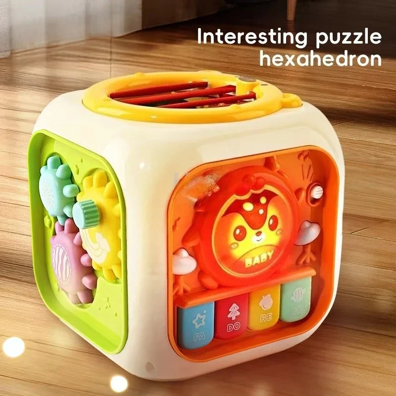 Multi-Functional 6-Sided Sensory Activity Cube for Age Range 2-4 Years, Musical Toy Educational Learning Box Game Toy for Kids
Multi-Functional 6-Sided Sensory Activity Cube for Age Range 2-4 Years, Musical Toy Educational Learning Box Game Toy for Kids